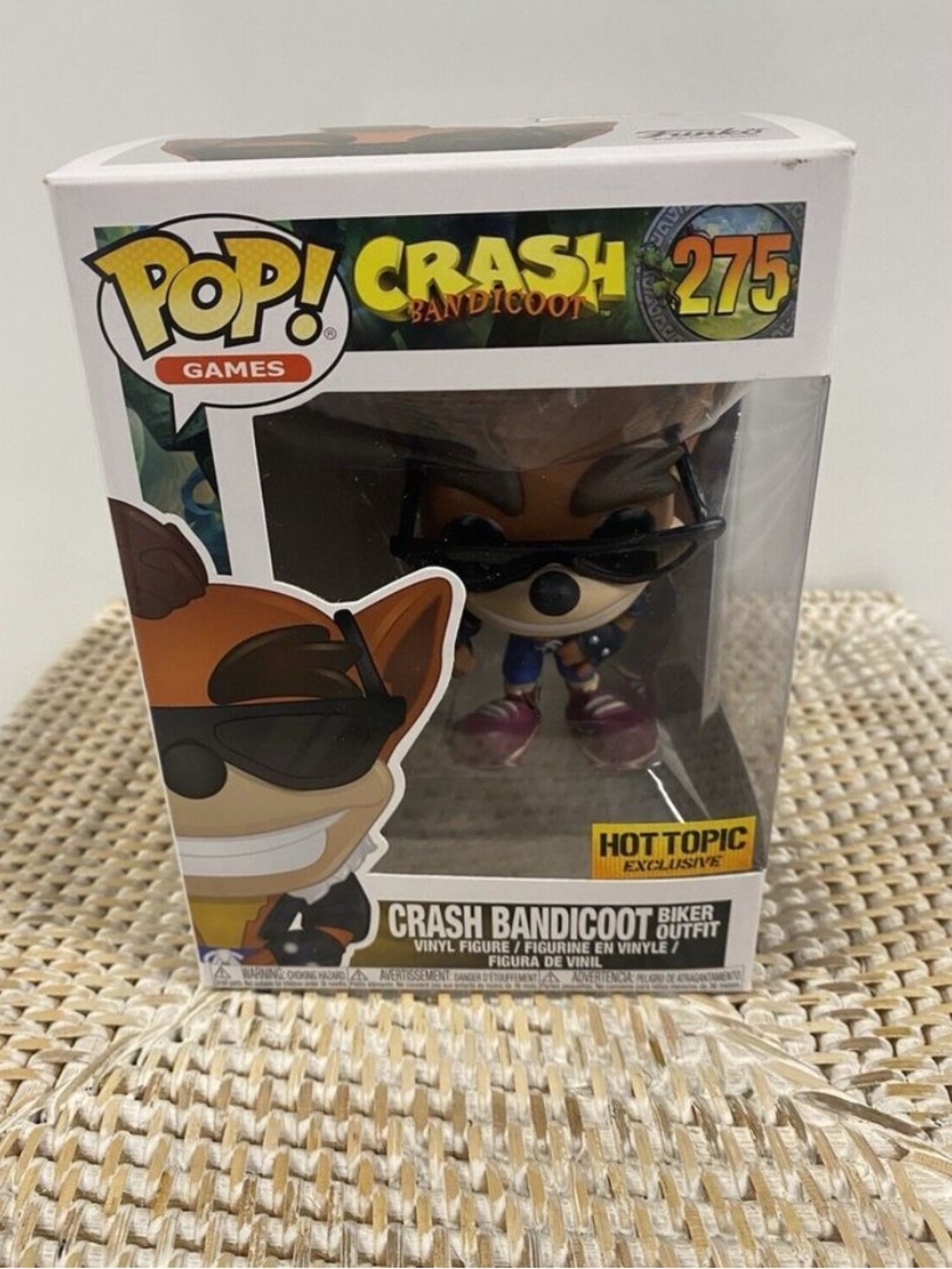 Crash Bandicoot Biker Outfit Funko Pop! Video Games #275 Hot Topic Exclusive
